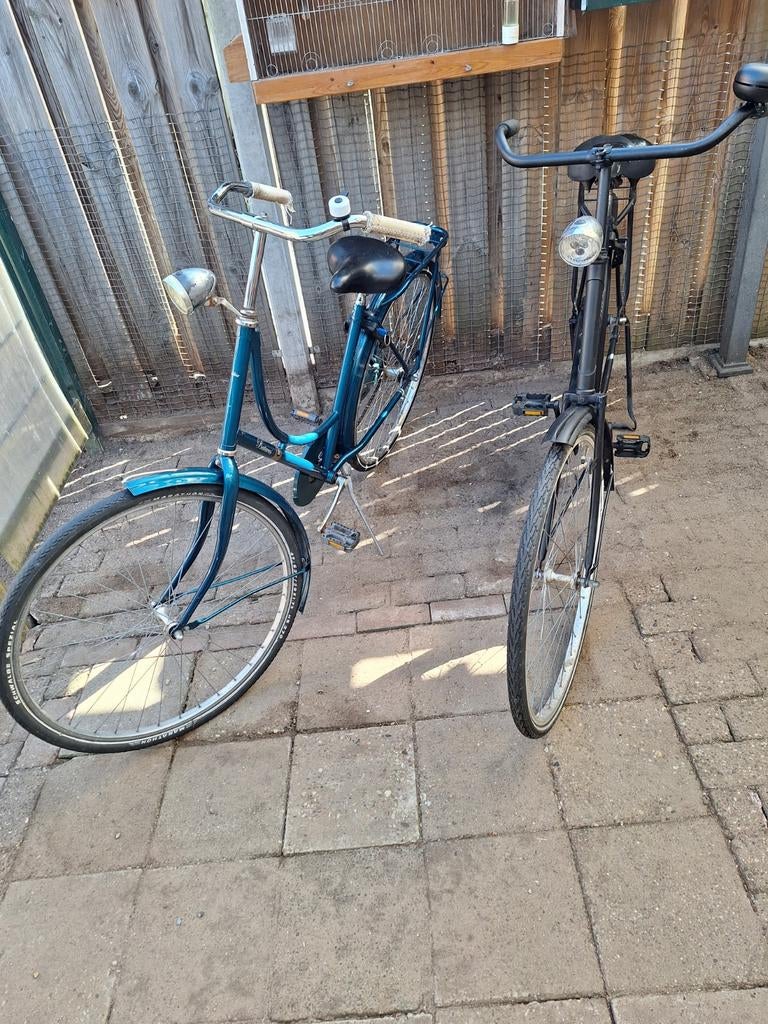 Te koop opoe fiets zwart blauwe verkocht, Fietsen en Brommers, Ophalen of Verzenden