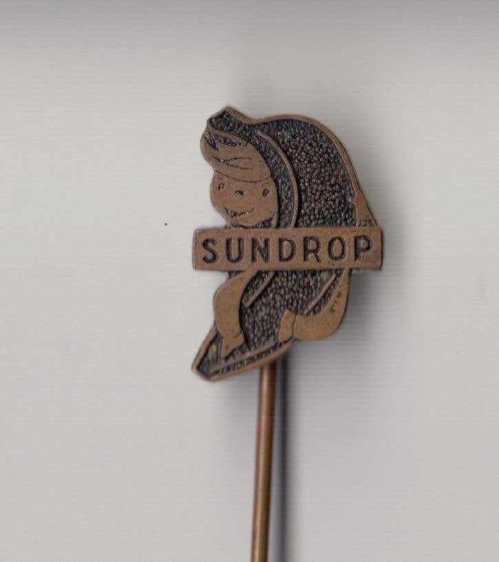 Sundrop Bananen speldje, Gebruikt, Niet vindbaar, Niet vindbaar, Speldje of Pin