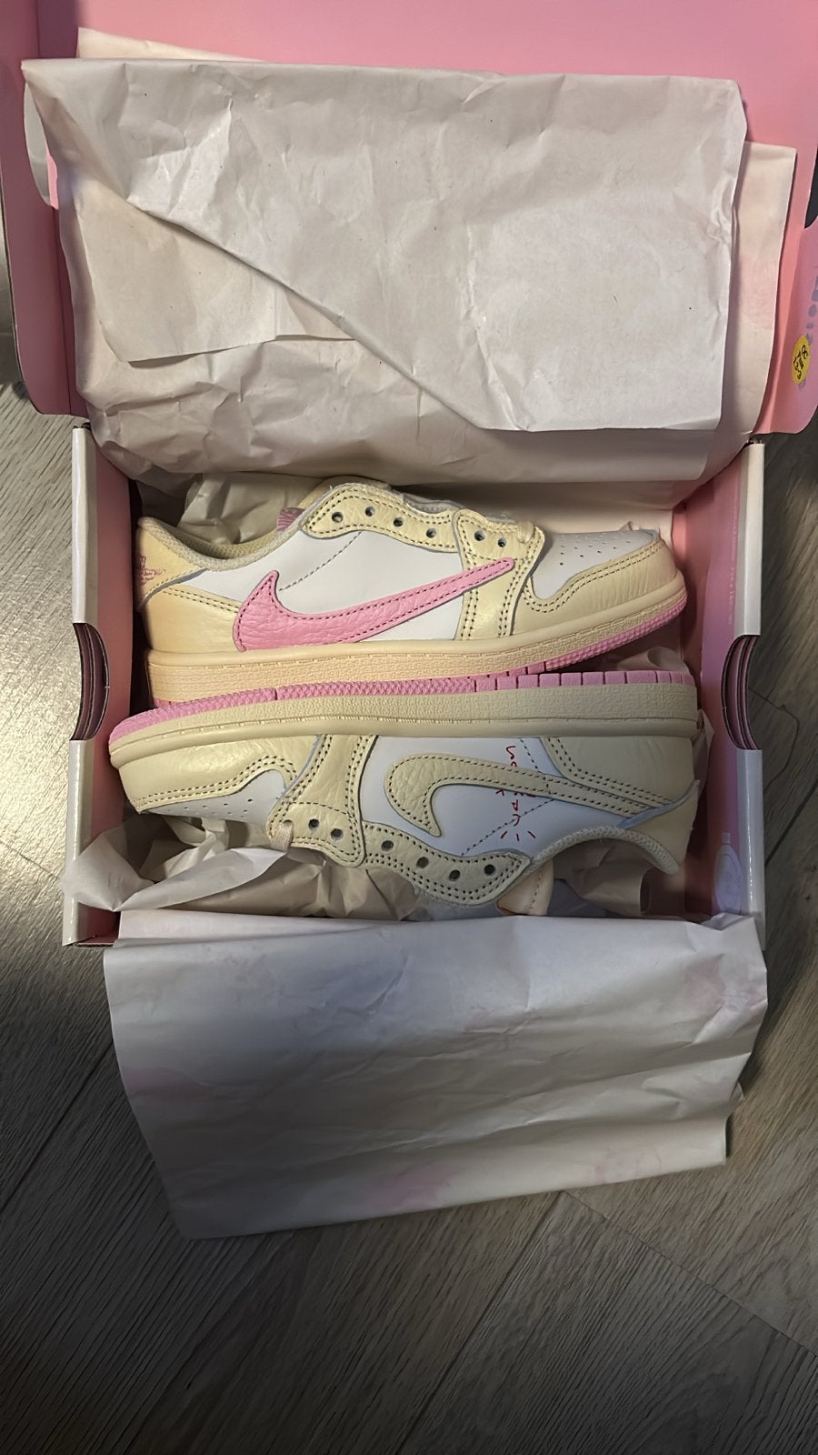 Jordan 1 Low OG SP (PS) Travis Scott  - Maat 31 - BON erbij, Kinderen en Baby's, Ophalen of Verzenden, Nieuw, Jongen of Meisje