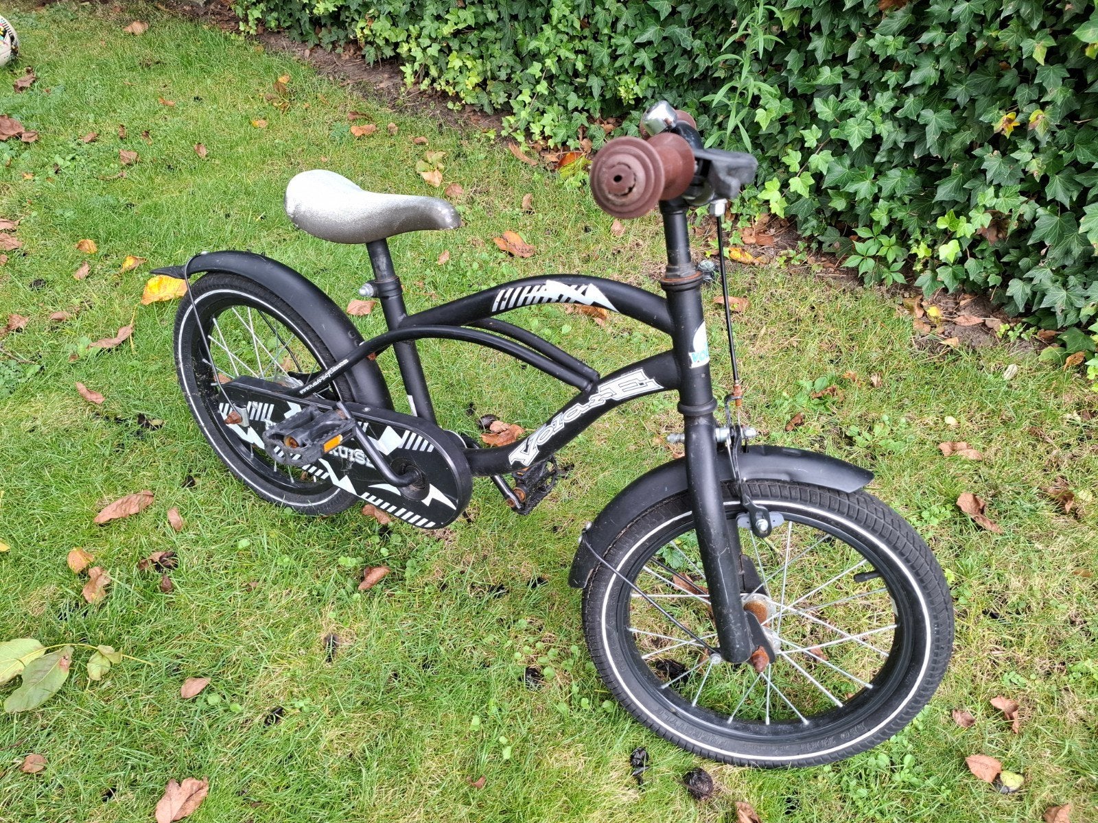 Volare Zwarte kinderfiets 16 inch - Gebruikt, Ophalen, Terugtraprem, Volare, 16 tot 20 inch