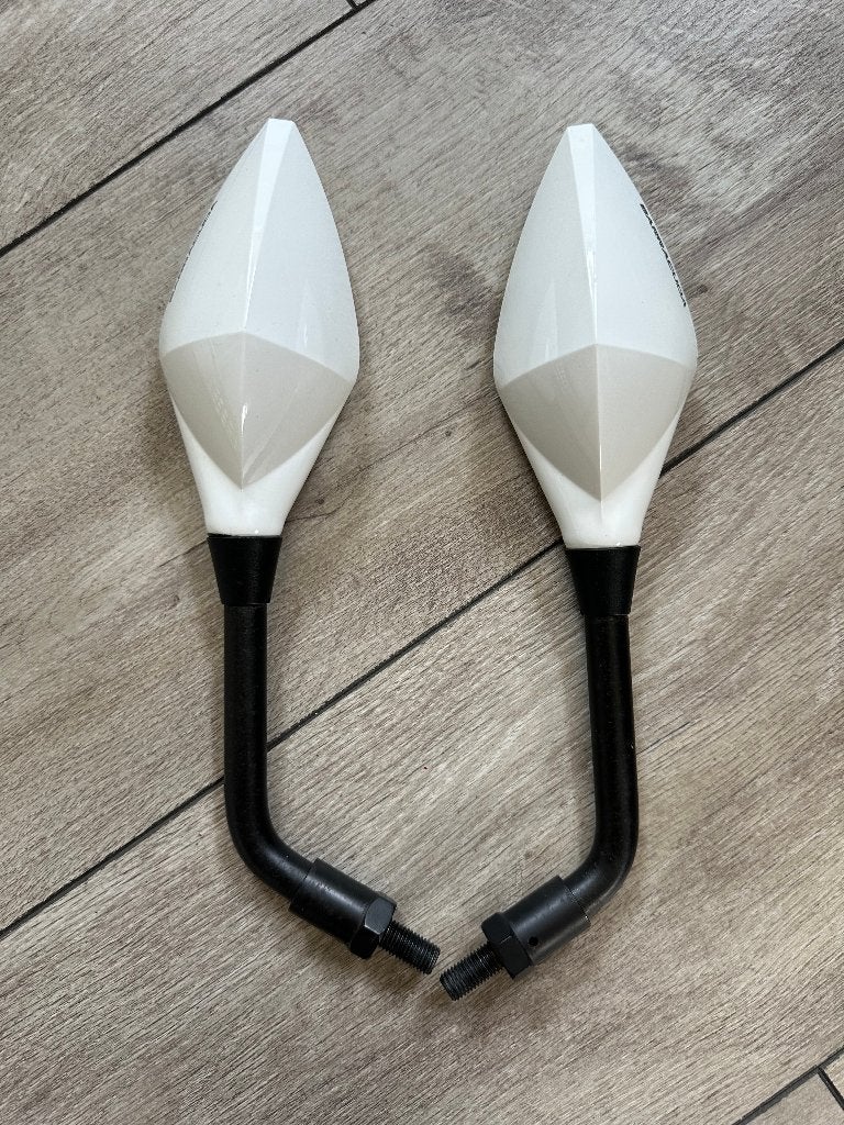 Witte Barracuda spiegels | O.a. Kawasaki Z750 | Compleet, Ophalen of Verzenden, Zo goed als nieuw