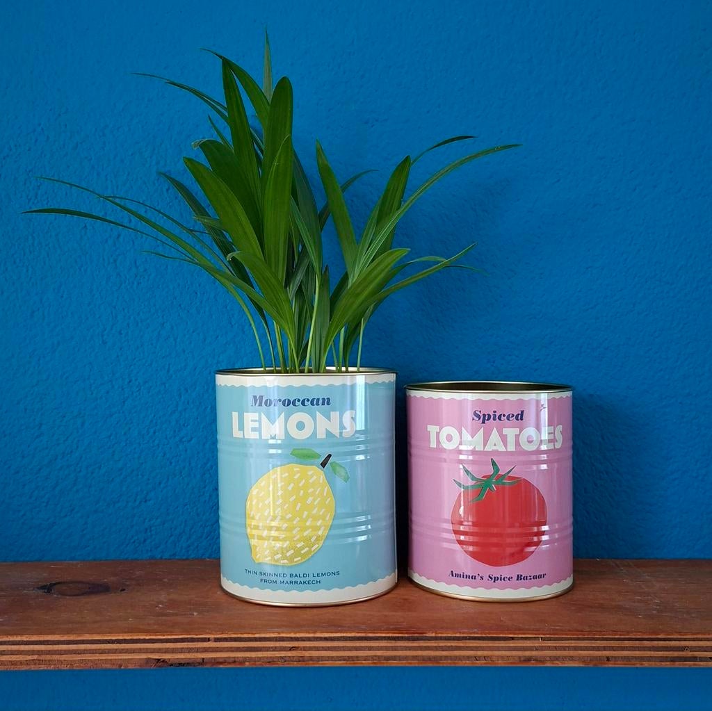 Retro vintage opbergblikken lemons, Verzamelen, Blikken, Ophalen of Verzenden, Nieuw, Overige, Overige merken