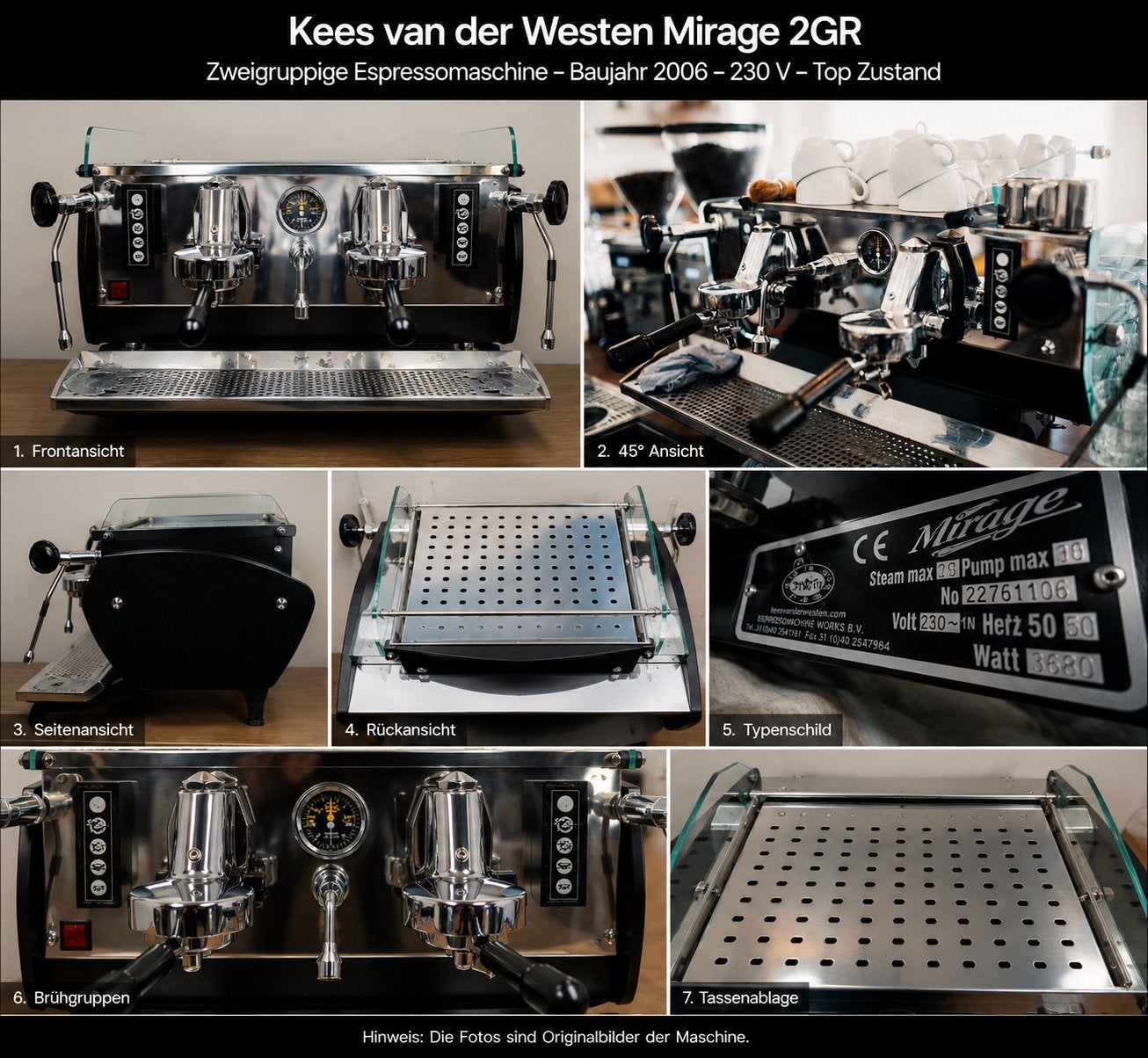 Kees van der Westen Mirage 2 GR | Espressomachine - Topstaat, Espresso apparaat, 10 kopjes of meer, Koffiebonen, Zo goed als nieuw