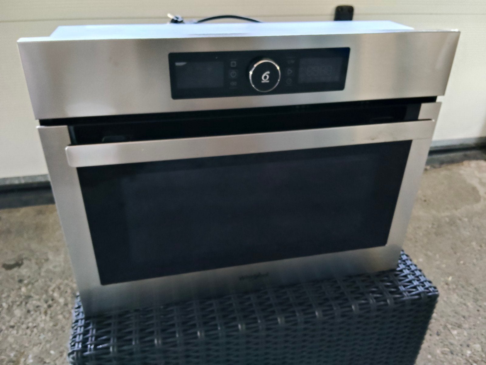 Whirlpool AMW 9605 Inbouw Combimagnetron - Zilver, Combimagnetron, Gebruikt, ., Hete lucht