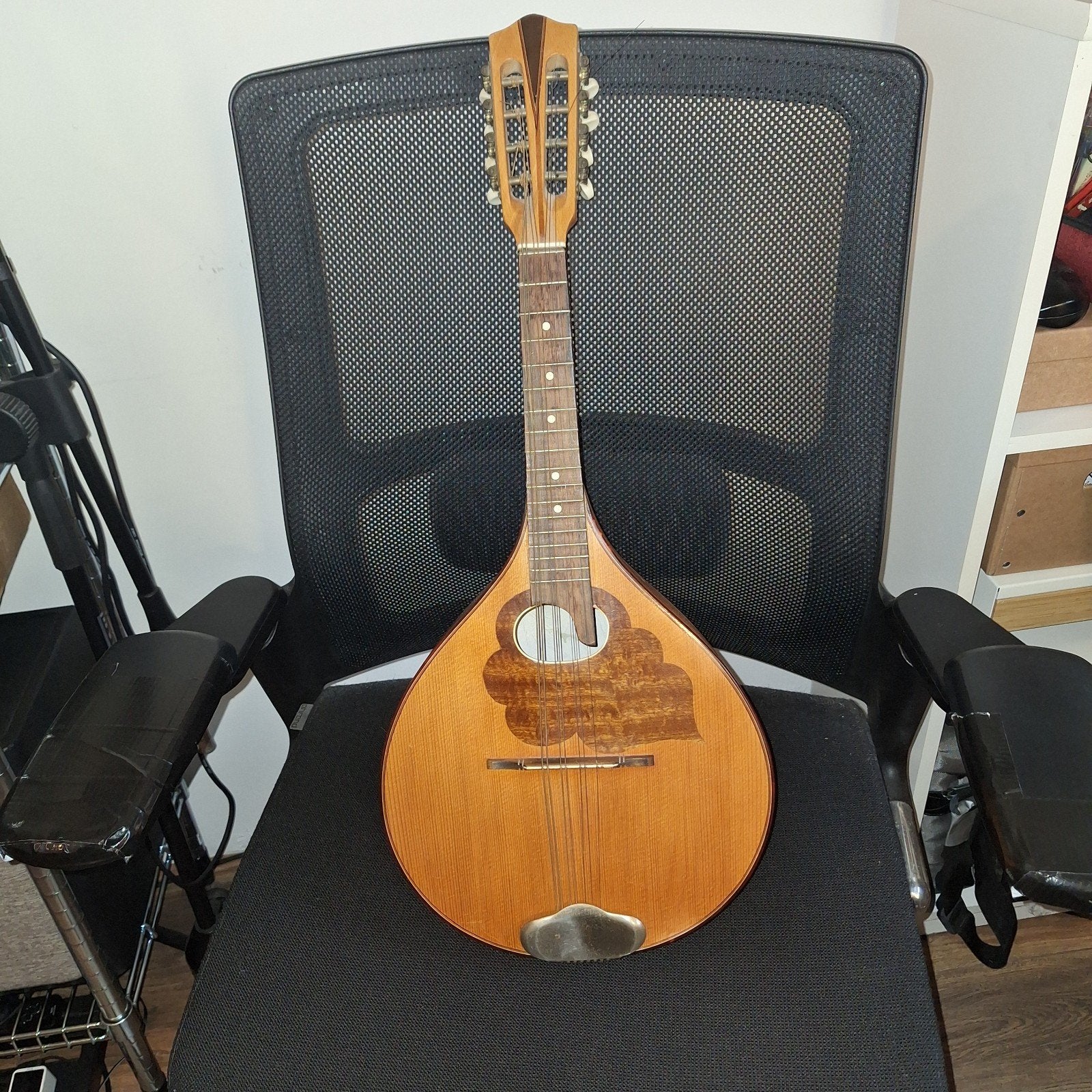 Mooie mandoline met open stemkop een ingelegde achterzijde, Ophalen of Verzenden, Overige typen