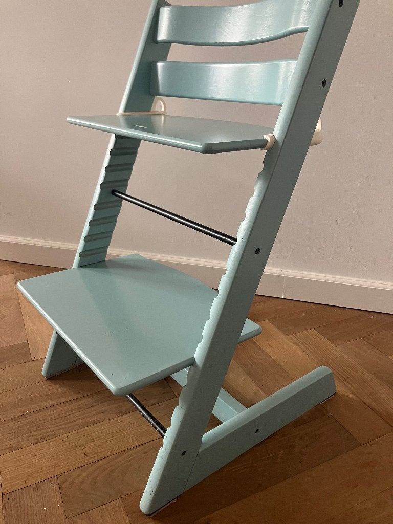 Originele Stokke Tripp Trapp meegroei kinderstoel, blauw, Ophalen, Gebruikt, Meegroeistoel, Aanschuifbaar