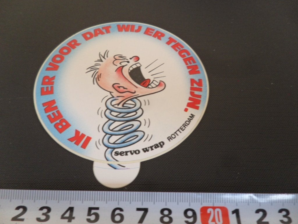 sticker Rotterdam Servo Wrap Ik ben er voor dat bwij er teg*, Verzamelen, Stickers, Zo goed als nieuw, Ophalen
