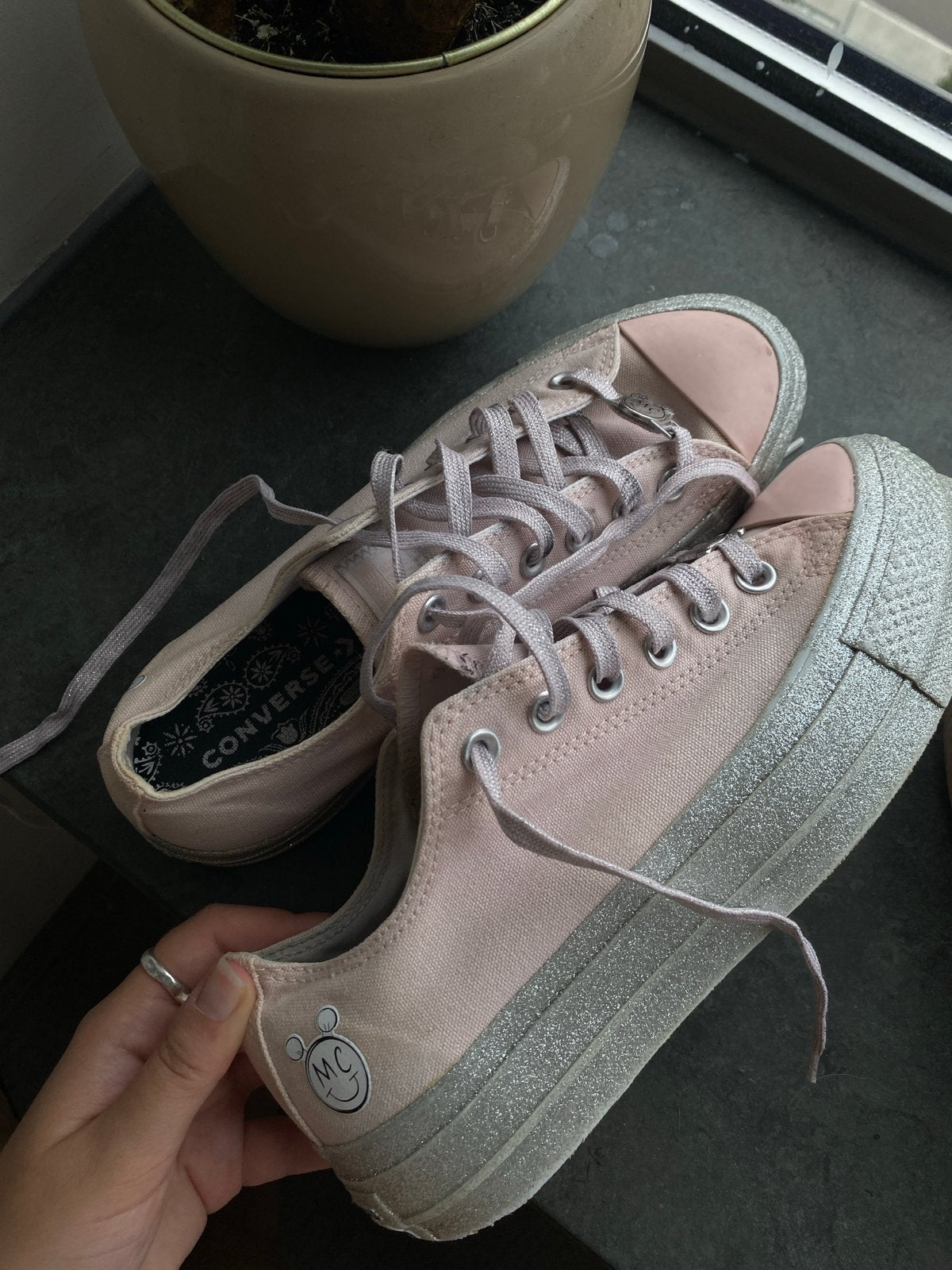 Converse All Star Sneakers x Miley Cyrus (Limited Edition), Ophalen, Gedragen, Roze, Sneakers of Gympen