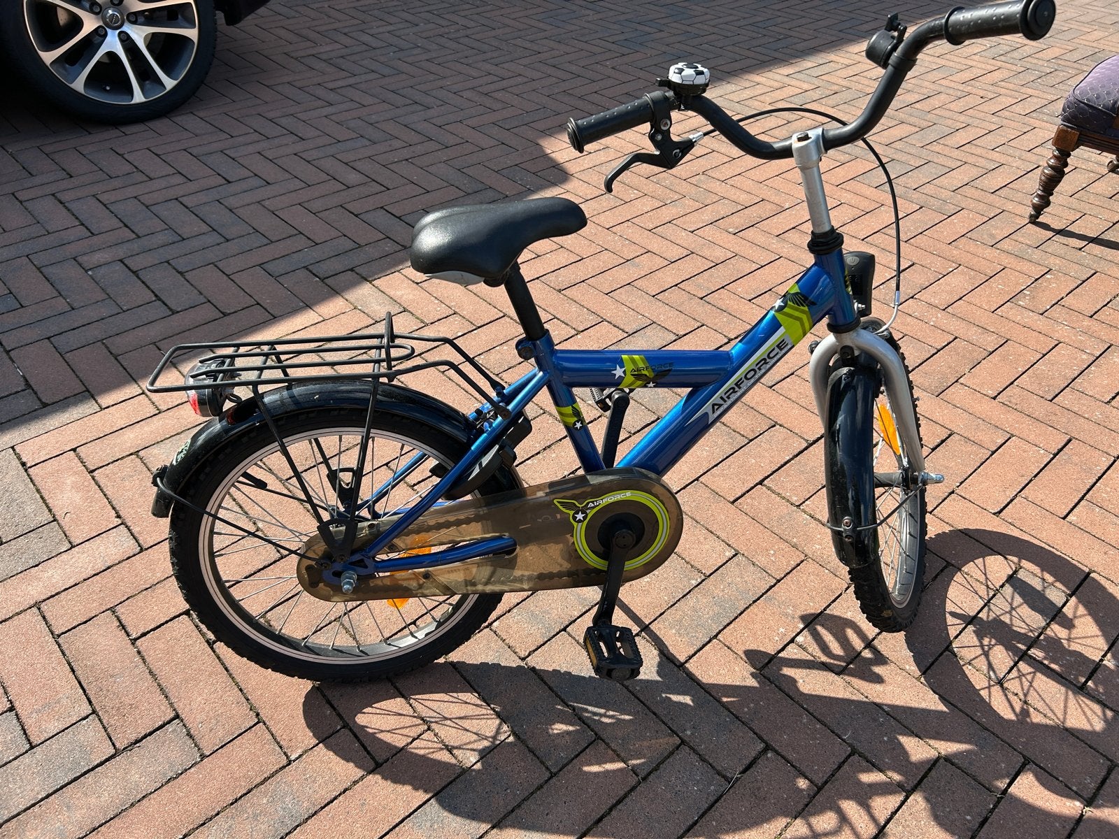 Airforce 18 inch kinderfiets met terugtraprem en handrem, Ophalen, Gebruikt, Terugtraprem, 16 tot 20 inch
