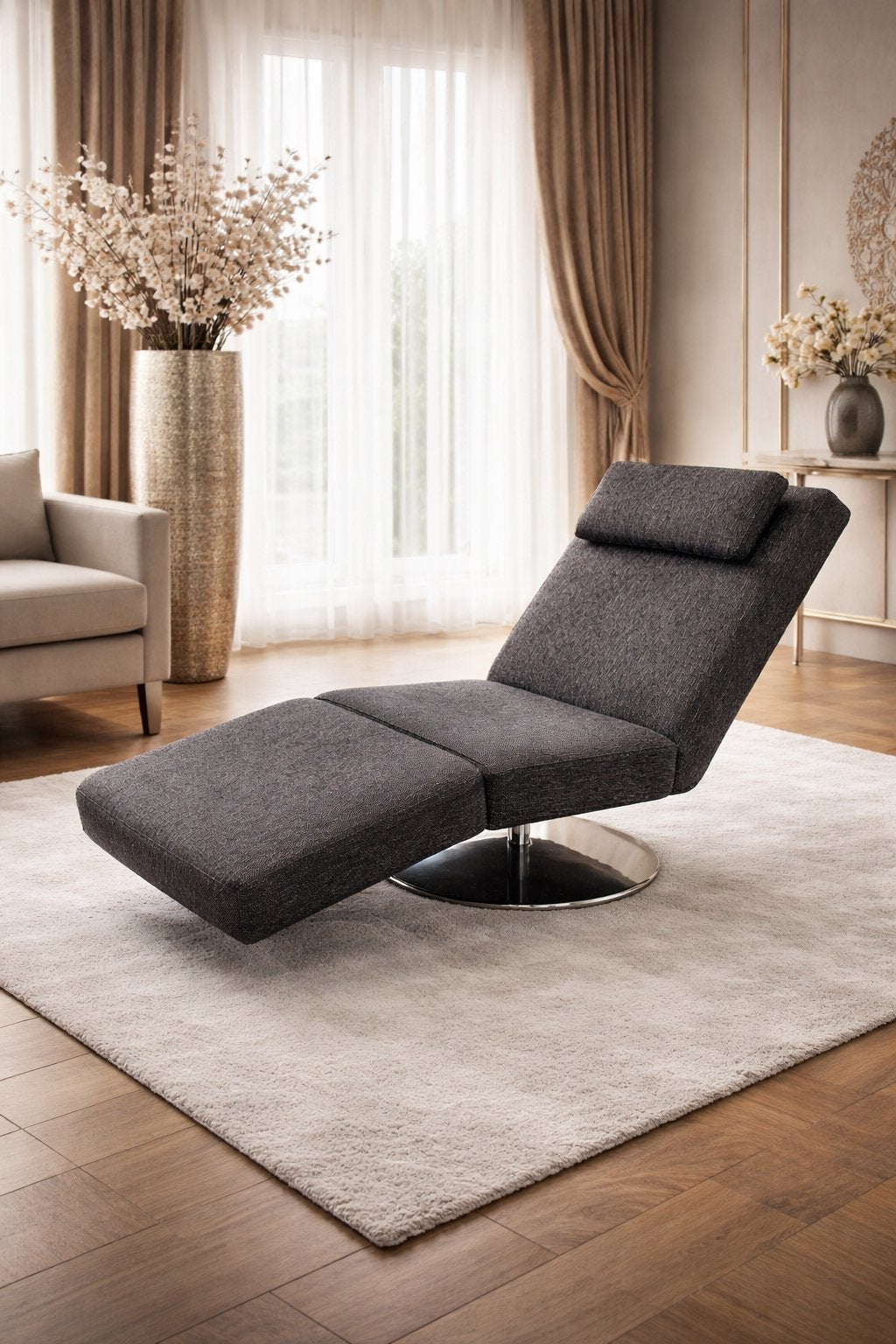 Montèl Relaxfauteuil - Comfortabele Draaibare Relaxstoel, Ophalen, Zo goed als nieuw, 75 tot 100 cm, Stof