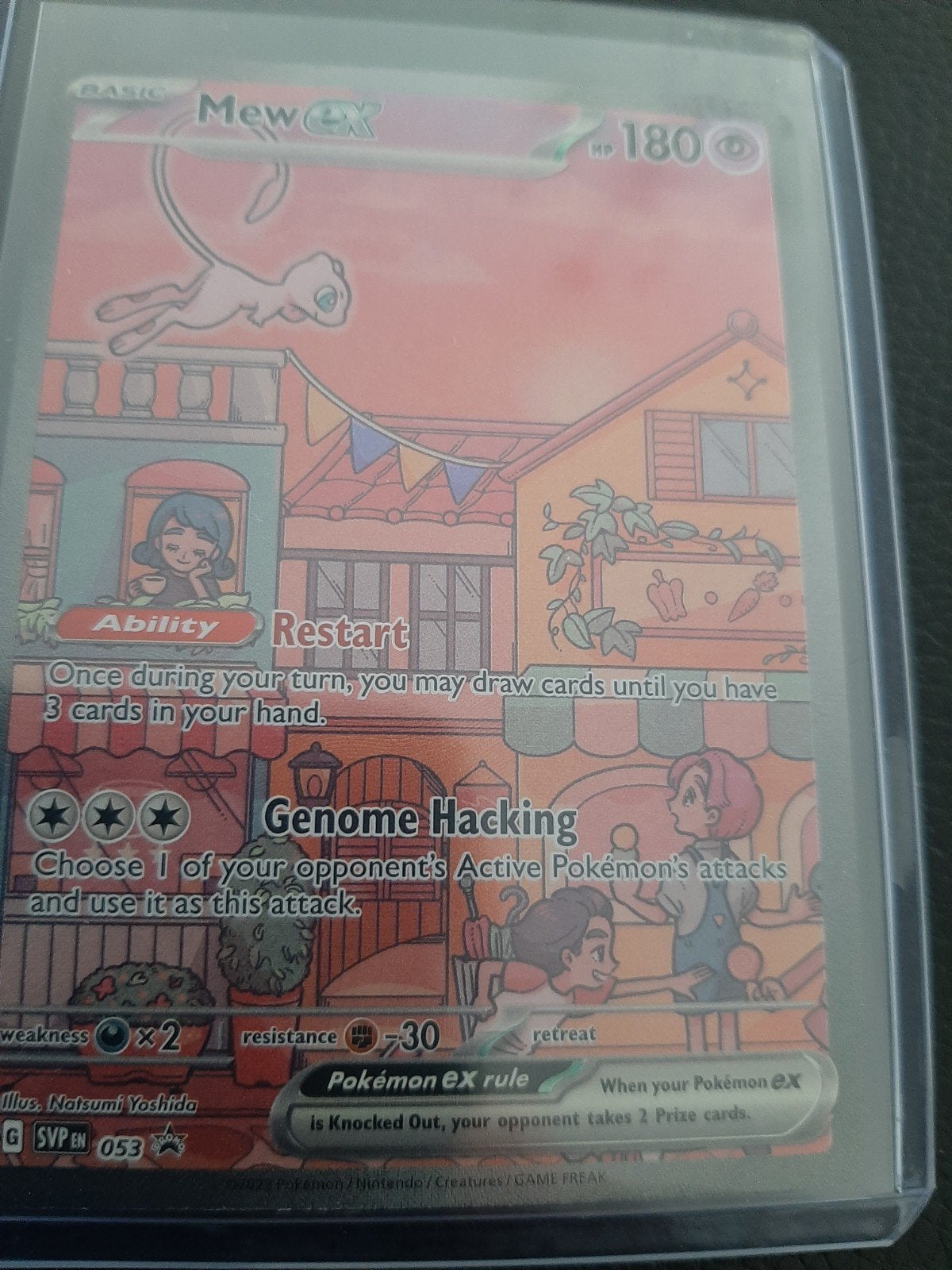 Mew ex 053/SV-P Promo Pokemon Kaart, Ophalen of Verzenden, Zo goed als nieuw, Losse kaart