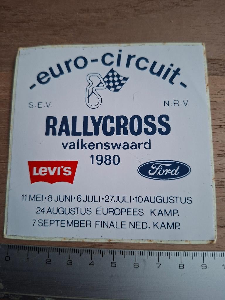 Sticker rally cross Valkenswaard 1979, Verzamelen, Stickers, Ophalen of Verzenden, Zo goed als nieuw, Auto of Motor