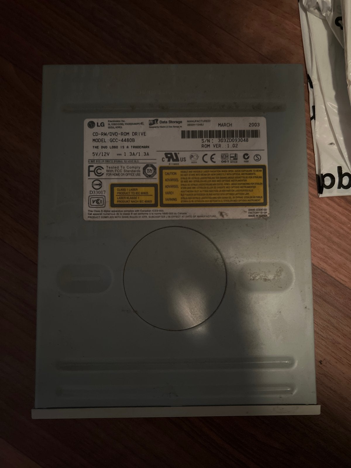 LG GCC-4480B CD-RW/DVD-ROM Drive, Computers en Software, Optische drives, Intern, Gebruikt, Ophalen of Verzenden, Windows