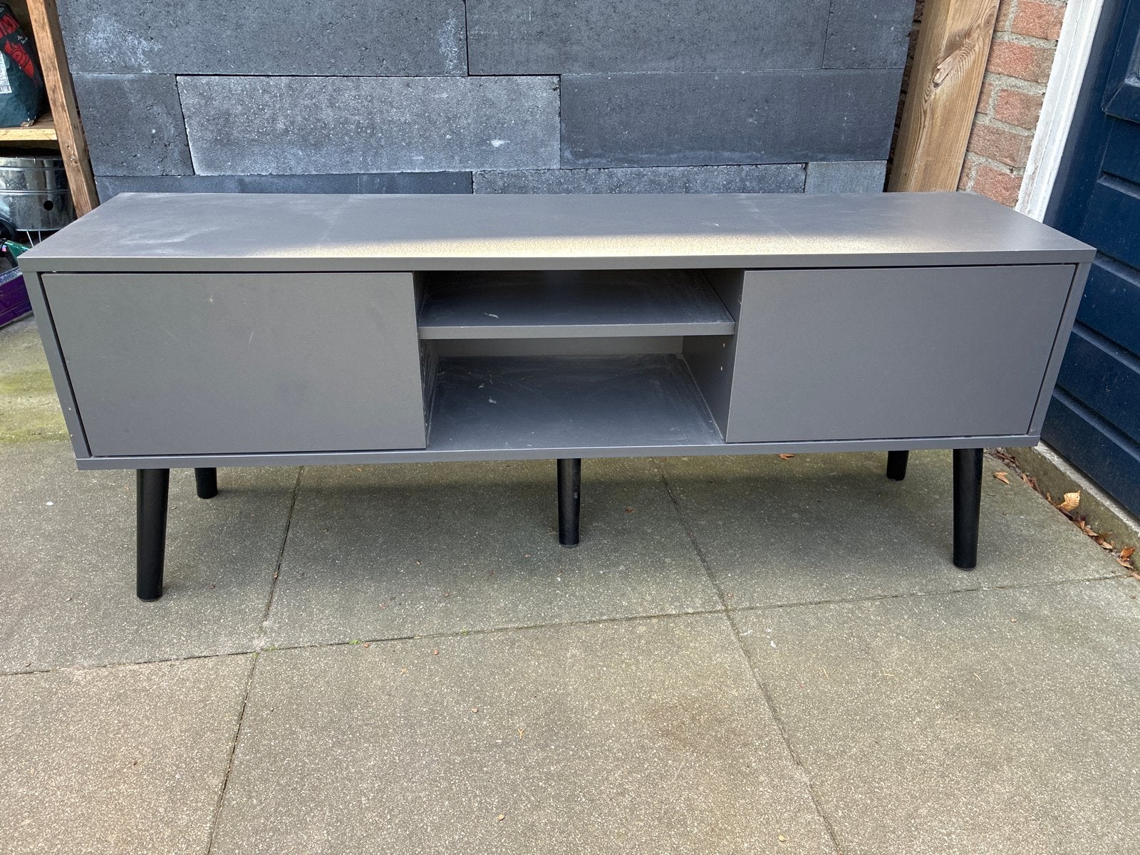 tv-kast met opbergruimte, Ophalen, Gebruikt, 100 tot 150 cm, Minder dan 100 cm