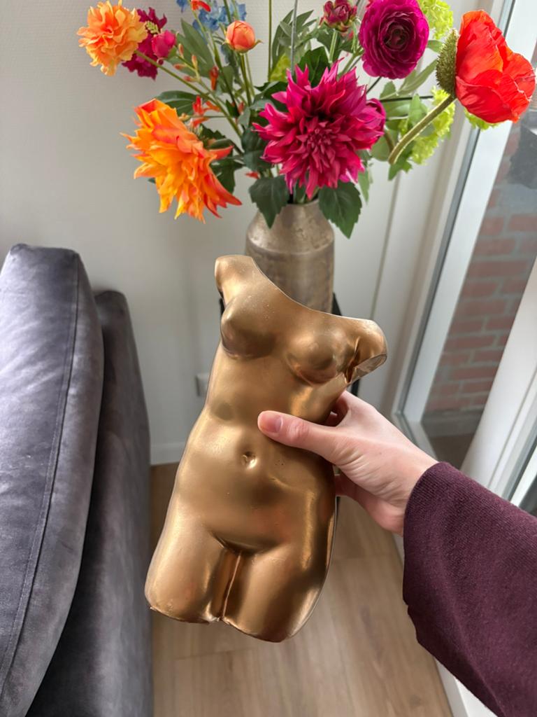 Gouden vaas van Leenbakker, Ophalen of Verzenden, Zo goed als nieuw