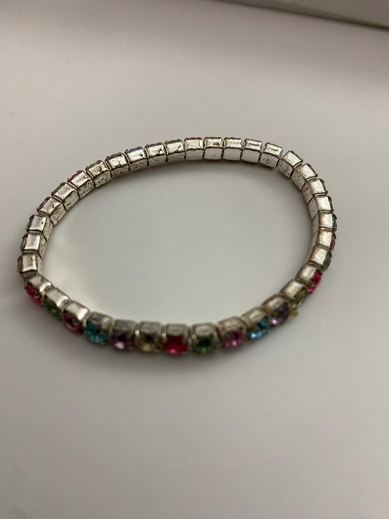 Armband, Met kristal, Staal, Ophalen of Verzenden, Zo goed als nieuw