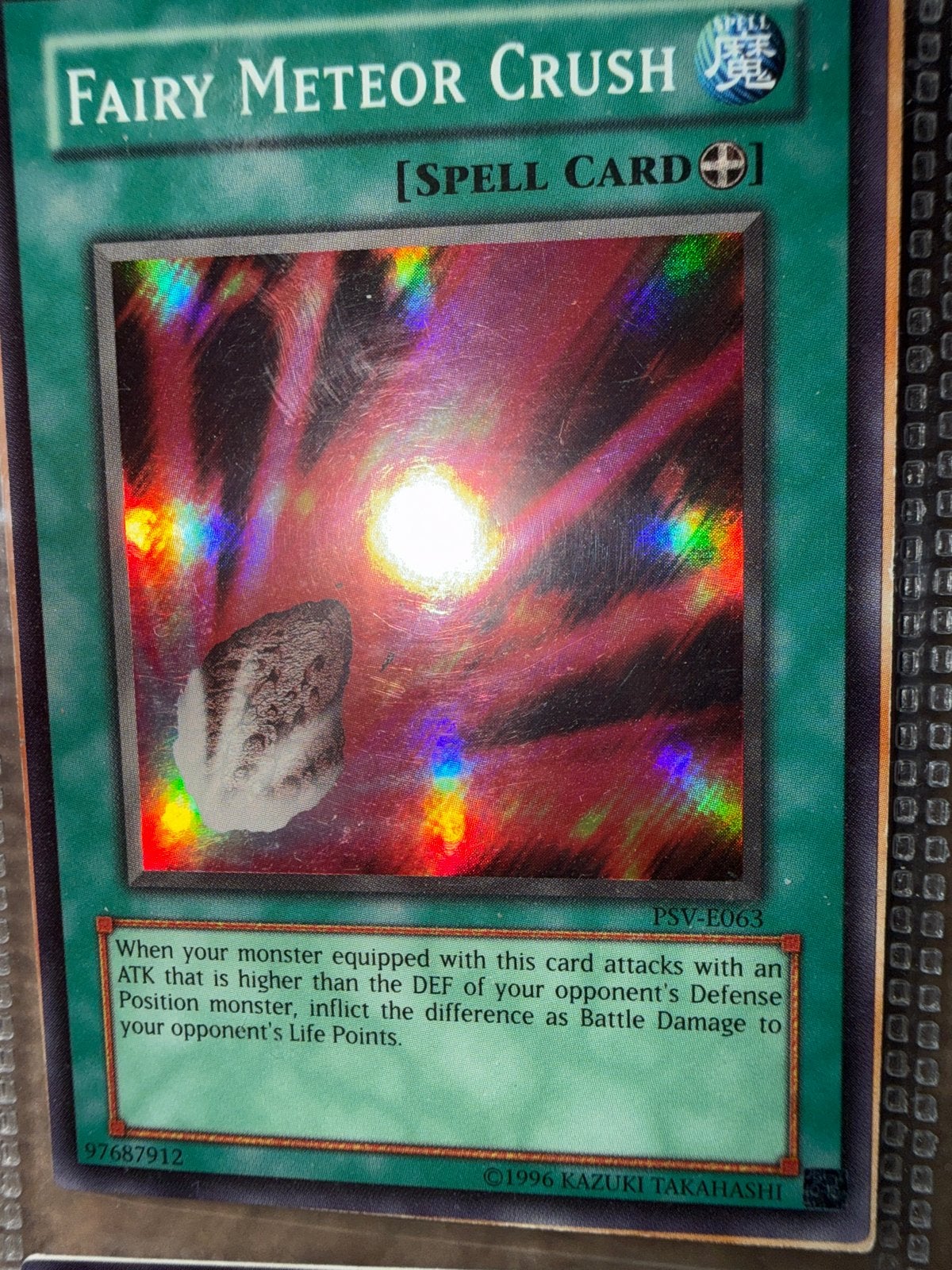 Yu-Gi-Oh! Fairy Meteor Crush PSV-E063 Spell Card Foil, Hobby en Vrije tijd, Verzamelkaartspellen | Yu-gi-Oh!, Ophalen of Verzenden
