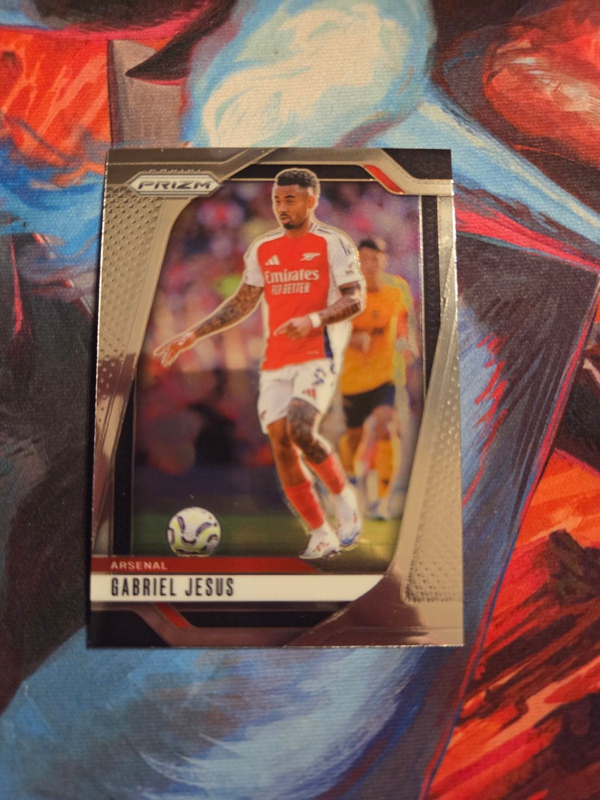 Panini Prizm Gabriel Jesus Arsenal Voetbal Spelerskaart, Ophalen of Verzenden, Zo goed als nieuw, Buitenlandse clubs, Spelerskaart