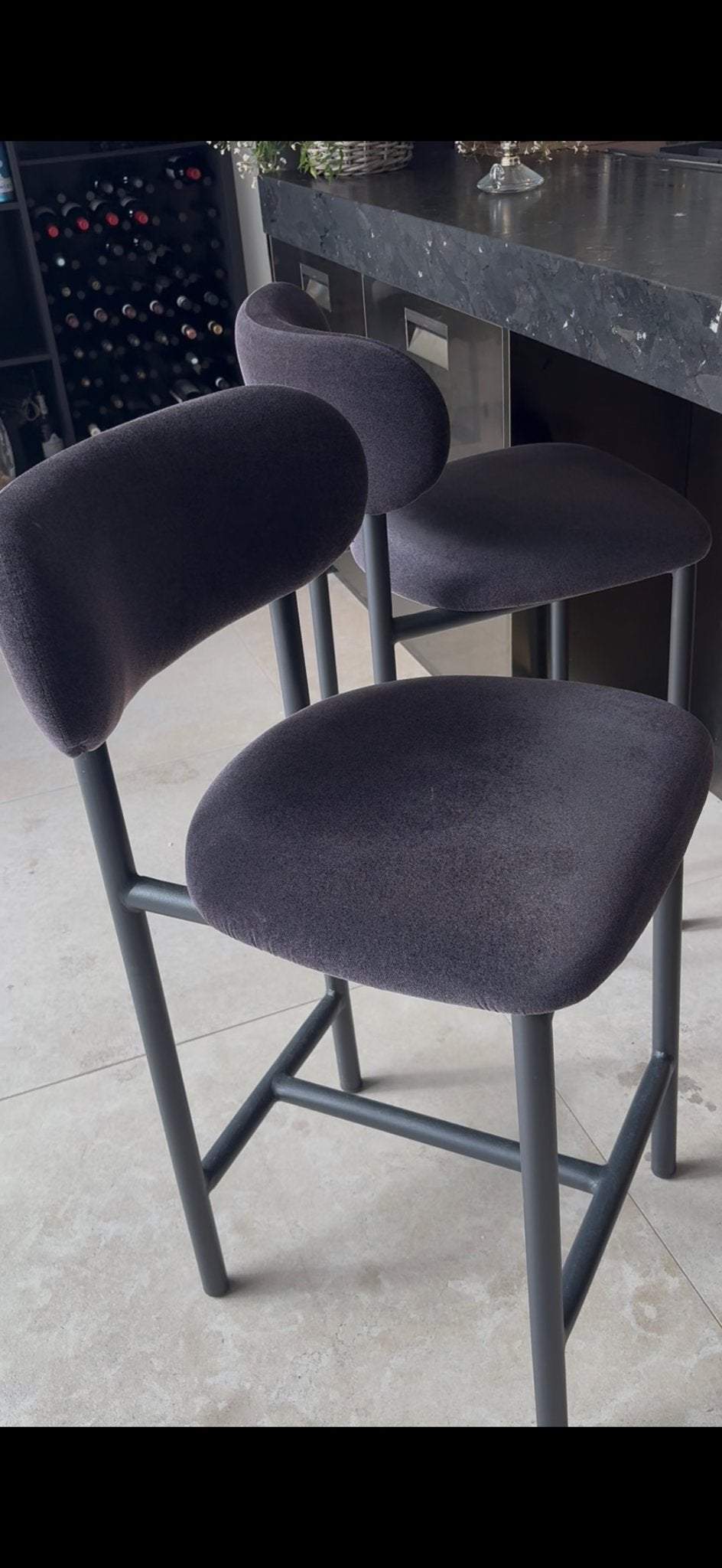 Set van 6 moderne barkrukken met rugleuning, Ophalen, 5 krukken of meer, Met voetsteun, 60 tot 90 cm