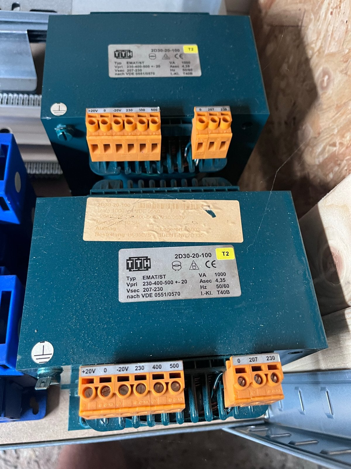 2 stuk (scheding) Transformator 1000VA 400V -> 230V, Ophalen of Verzenden, Gebruikt, Overige merken, Overige typen