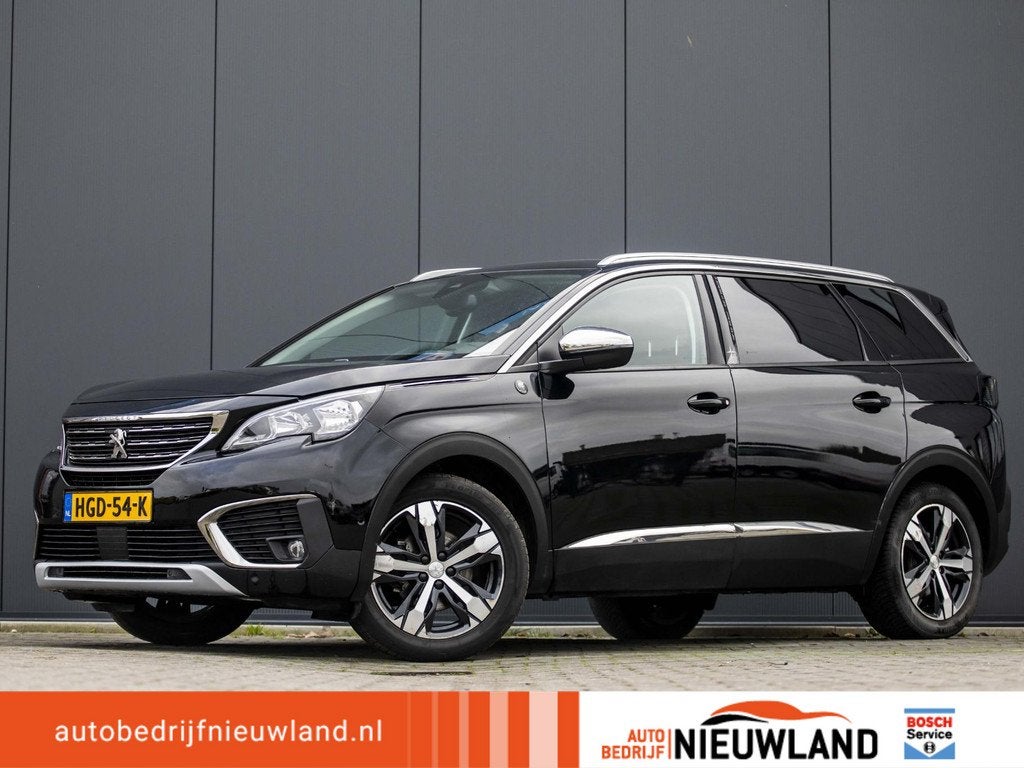 Peugeot 5008 1.2 PureTech Crossway cruise controle automatis, Auto's, Peugeot, Gebruikt, 1199 cc, 7 stoelen, Zwart