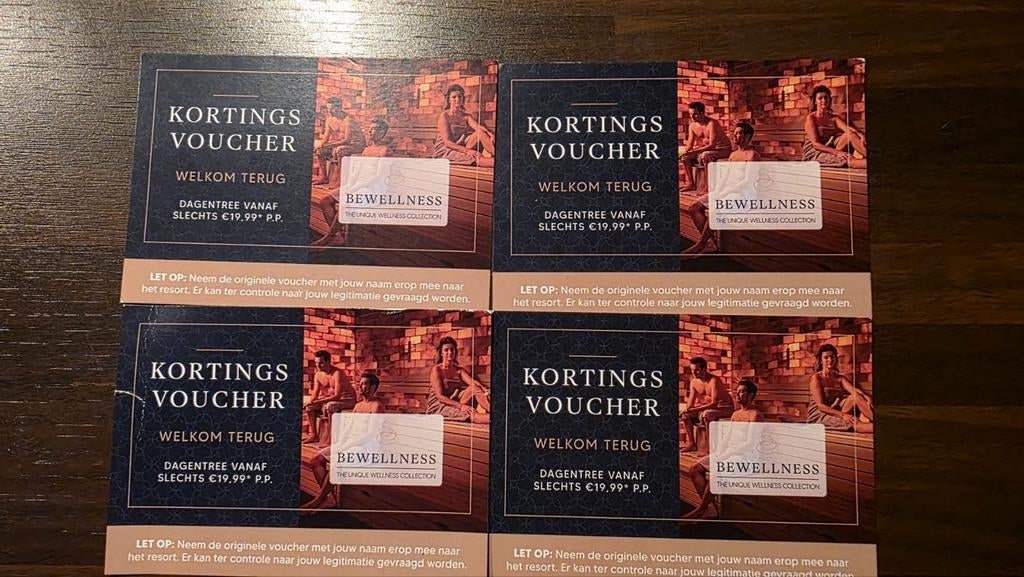 Bewellness Sauna Kortingsvoucher - Dagentree vanaf €19,99, Onbekend, Nieuw, Ophalen of Verzenden, Onbekend