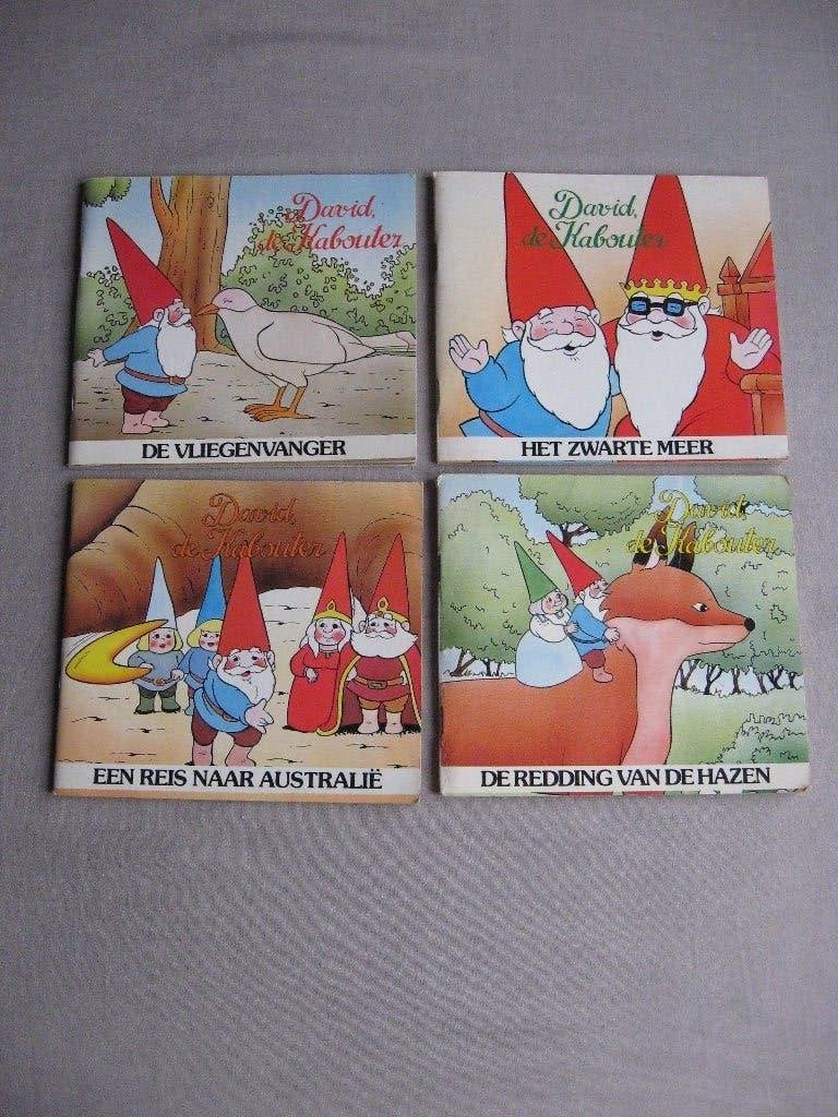 4 dl David de kabouter (minibibliotheek) evt. + knijp popje, Gelezen, Fictie algemeen, Kortekaas Merch., Jongen of Meisje