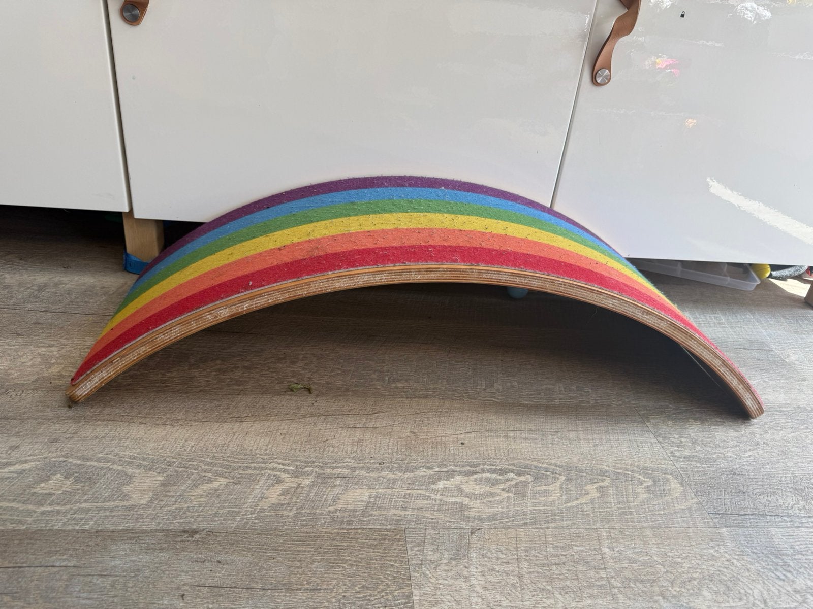 Wiebel-speel-balans plank Wiggle, Kinderen en Baby's, Speelgoed | Houten speelgoed, Ophalen, Gebruikt, Rij- of Hobbelspeelgoed