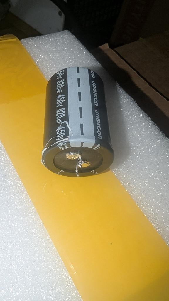 gebruikte condensatoren 820µF / 450V, Ophalen of Verzenden, Gebruikt
