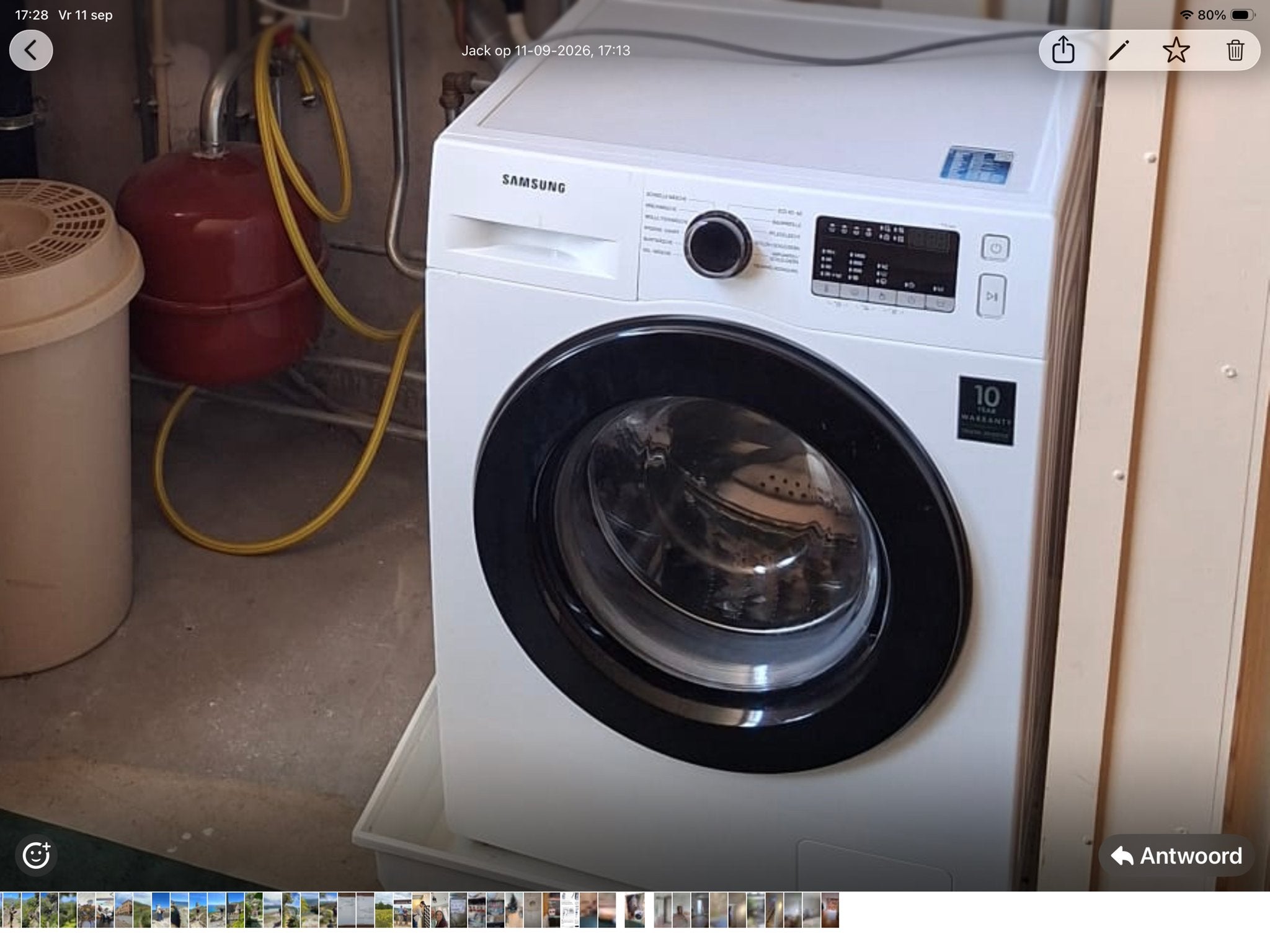 Samsung Wasmachine -  niet veel gebruikt, Witgoed en Apparatuur, Ophalen, 1200 tot 1600 toeren, 8 tot 10 kg, Zo goed als nieuw