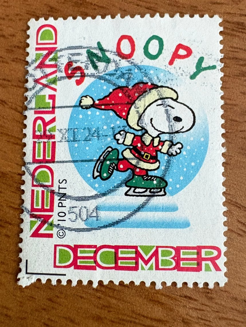 290. Nederland, kerstzegel Snoopy, Ophalen of Verzenden