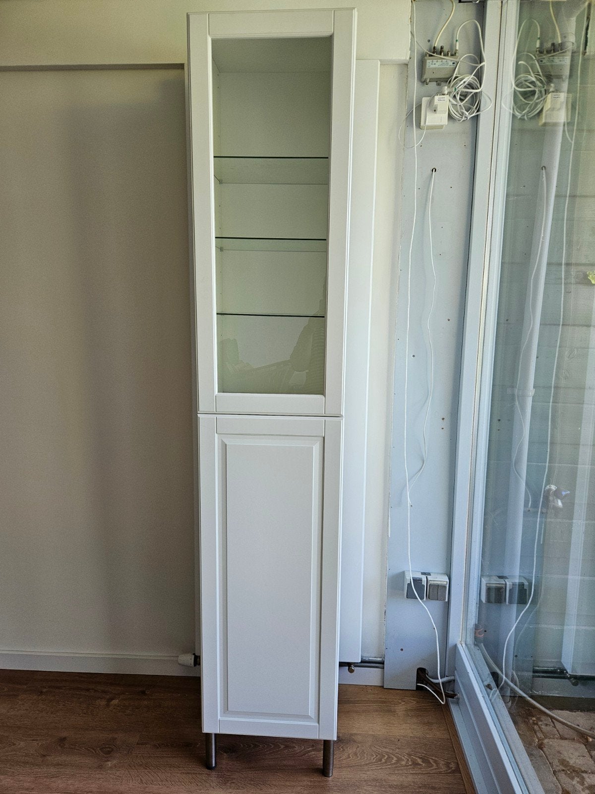 Witte Billy vitrinekast Ikea, Ophalen, Overige materialen, Met deur(en), 200 cm of meer