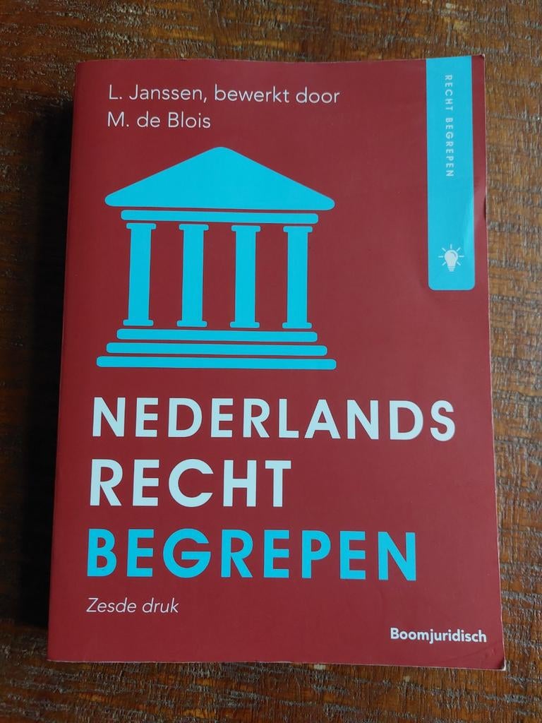 Nederlands Recht Begrepen - Zesde druk, Boeken, Studieboeken en Cursussen, Gelezen, L. Janssen, M. de Blois, Gamma, HBO
