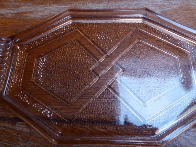 Art deco persglazen dienblad, France, Antiek en Kunst, Antiek | Glas en Kristal, Ophalen of Verzenden