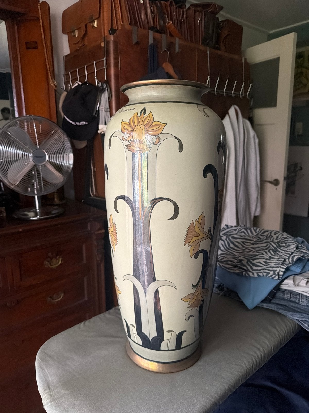 Twee grote G. Fieravino vazen - 63 cm hoog, Antiek en Kunst, Ophalen of Verzenden