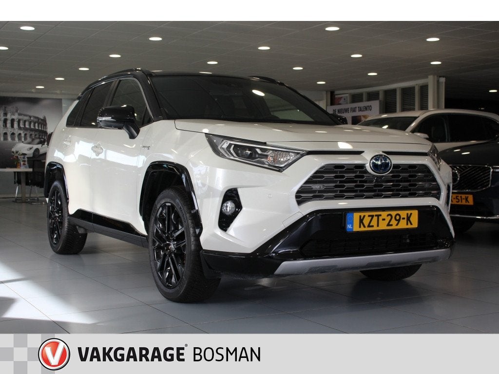 Toyota RAV4 2.5 Hybrid Bi-Tone/PANO/JBL/CRUISE, Auto's, Dealer onderhouden, Gebruikt, Zwart, 4 cilinders