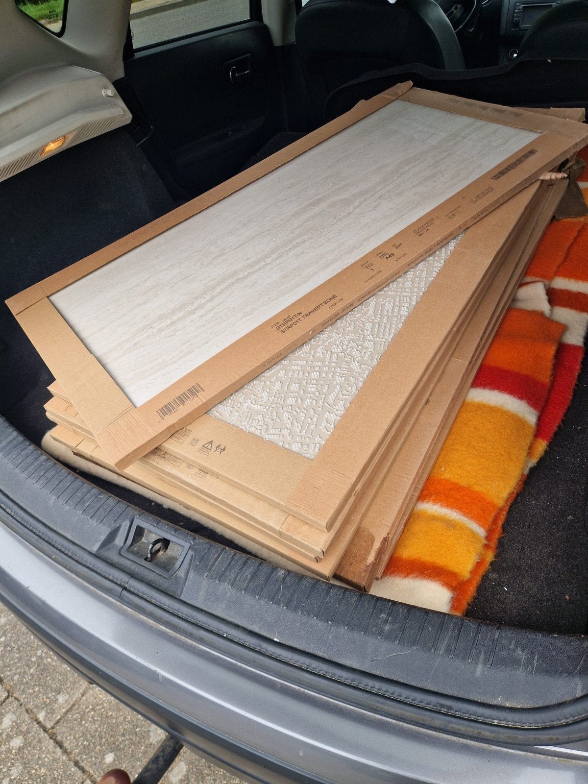 Beige vloer- / wandtegels 13,68m2  600 x 1200 x10, Ophalen, 60 cm of meer, Overige typen, Nieuw
