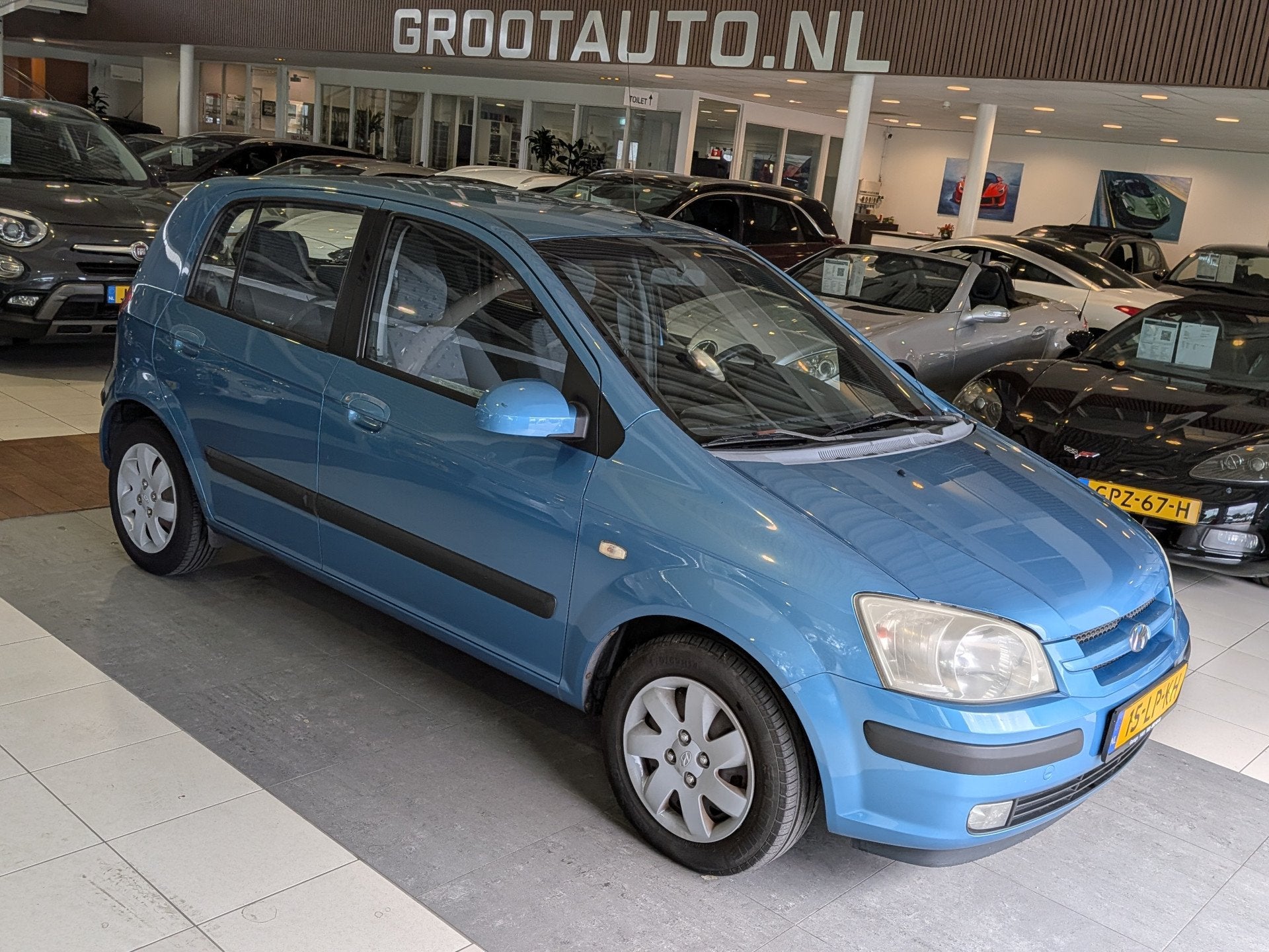 Hyundai Getz 1.3i GLS Airco, Stuurbekrachtiging (bj 2003), Auto's, Voorwielaandrijving, 4 cilinders, Origineel Nederlands, Bedrijf