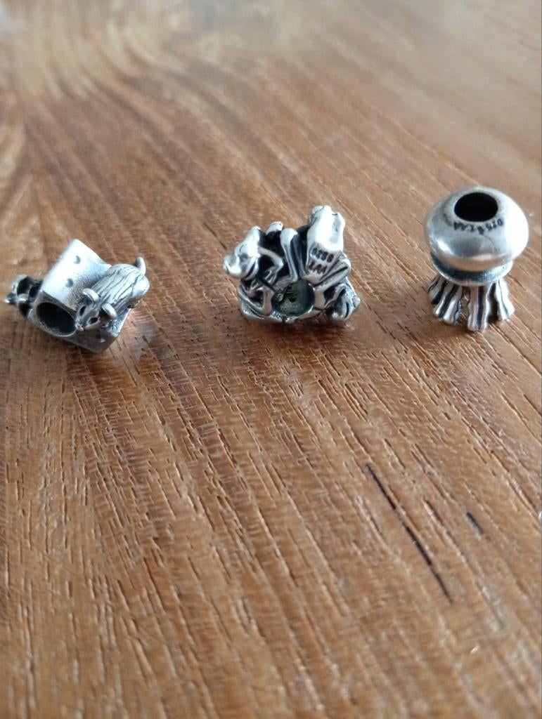 Trollbeads bedels: Kwal, Kikkers en Muisje op Kaas, Ophalen of Verzenden, Zo goed als nieuw, Trollbeads, 2 of 3 bedels