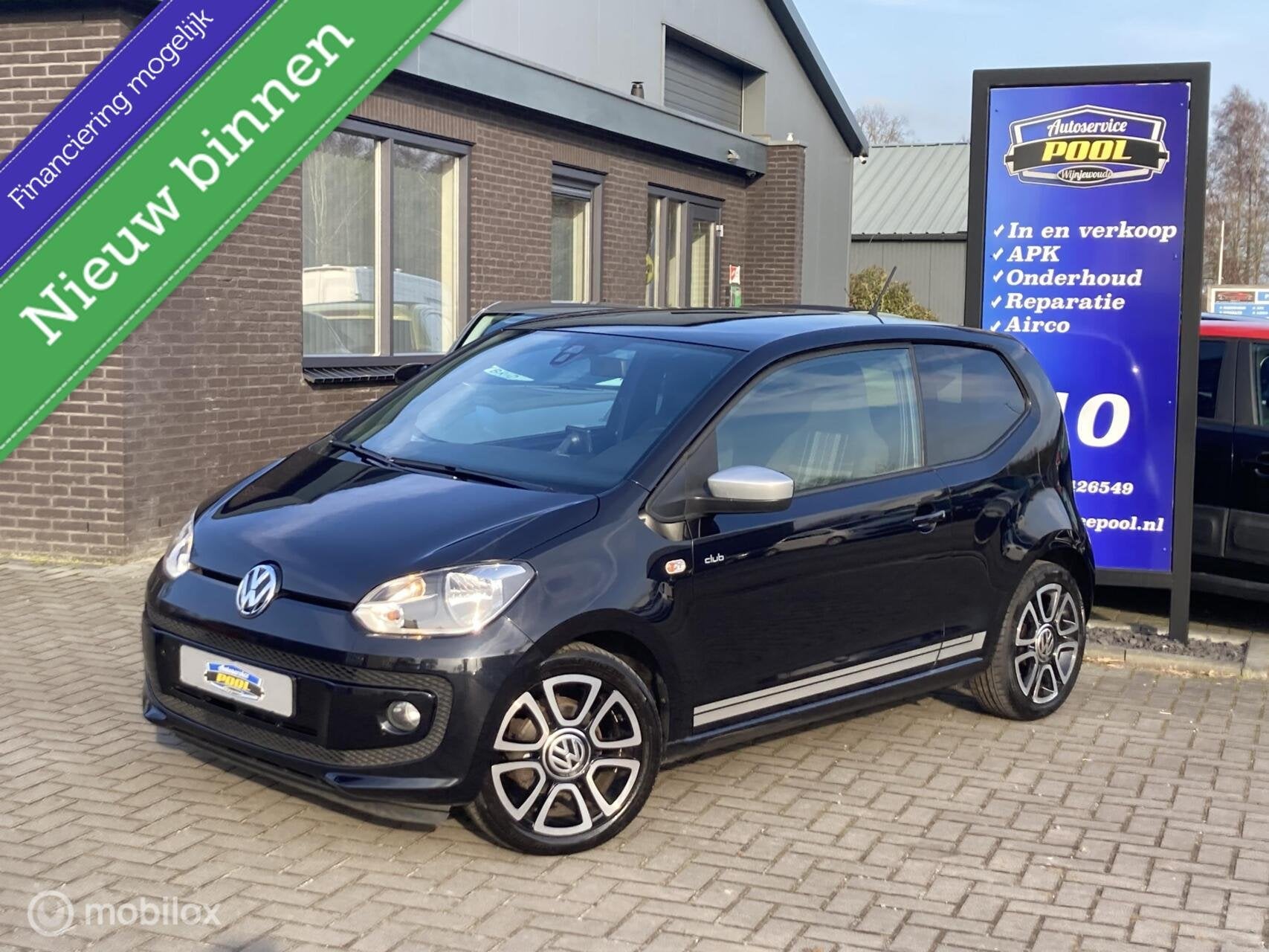 Volkswagen Up! 1.0 BMT Club up! Cruise|A/C|Navi|stelverw, Auto's, Volkswagen, Voorwielaandrijving, Gebruikt, 840 kg, Zwart