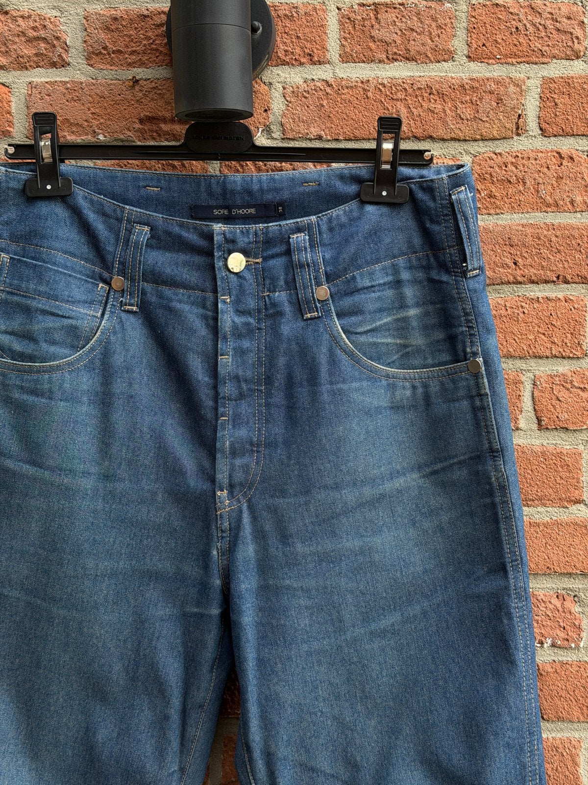 Sofie D'Hoore denim broek maat 38 - Belgische ontwerpster, Kleding | Dames, Maat 38/40 (M), Blauw, Ophalen of Verzenden, Driekwart