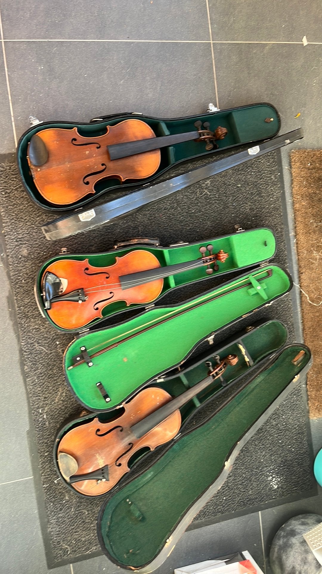 3 oude violen, Muziek en Instrumenten, Gebruikt, Viool, Ophalen of Verzenden, 4/4-viool