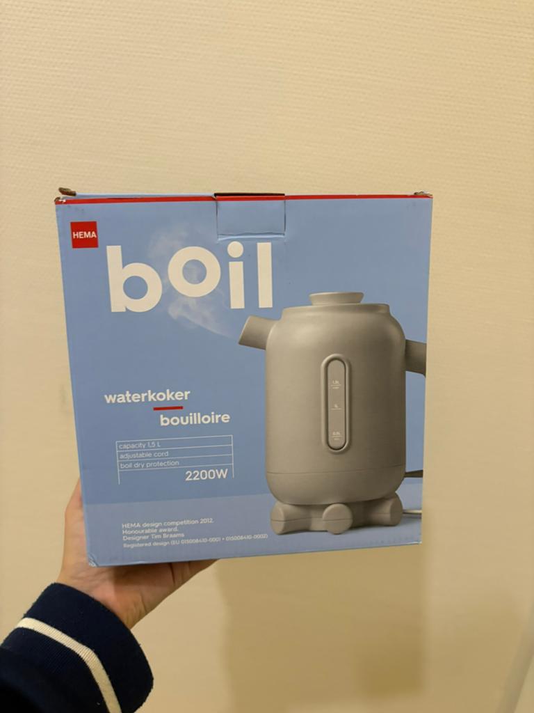 Nieuwe waterkoker Hema, Witgoed en Apparatuur, Waterkokers, Nieuw, 1 tot 2 liter, Ophalen