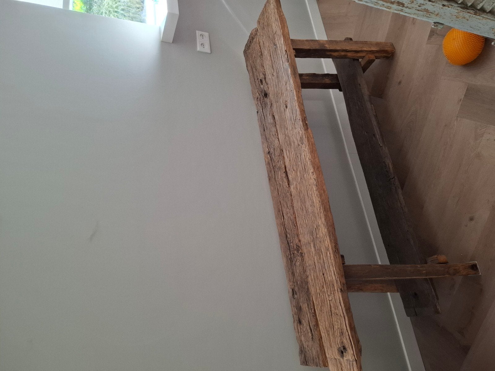 Rustieke houten tafel van eiken hout., Ophalen of Verzenden