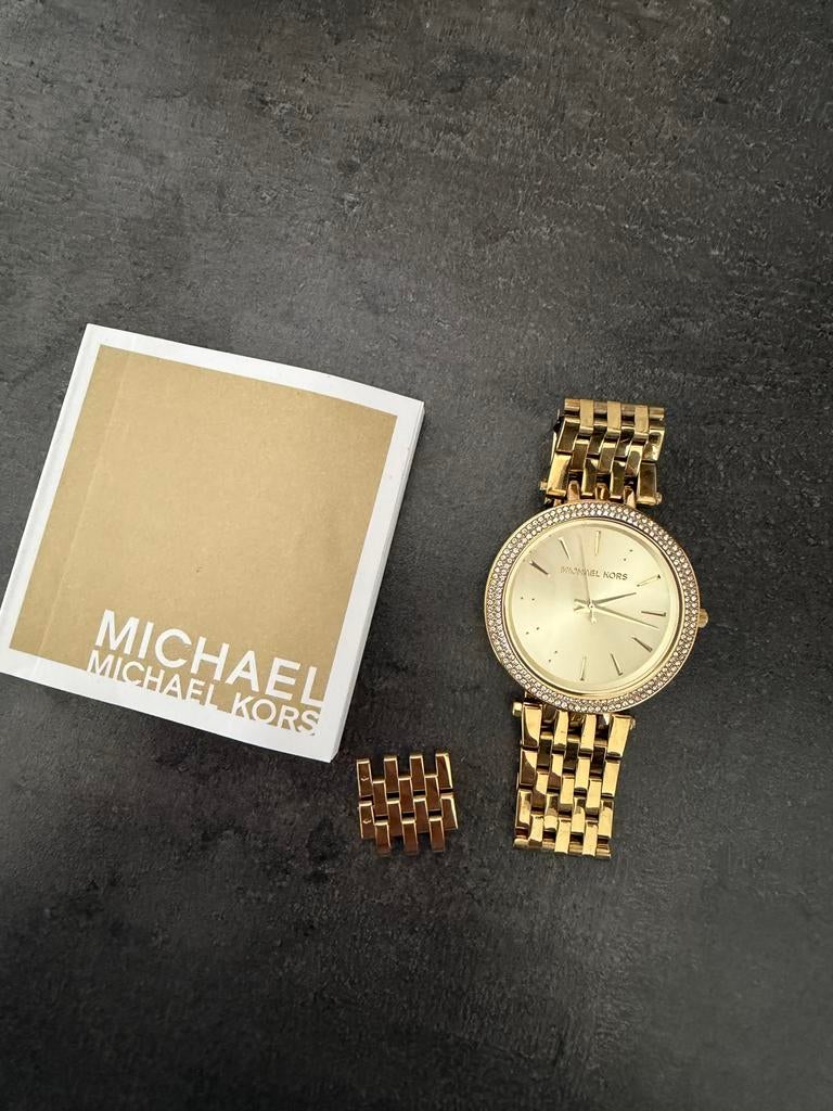 Kapot Michael Kors goudkleurig dames horloge, Overige merken, Gebruikt, Staal, Polshorloge
