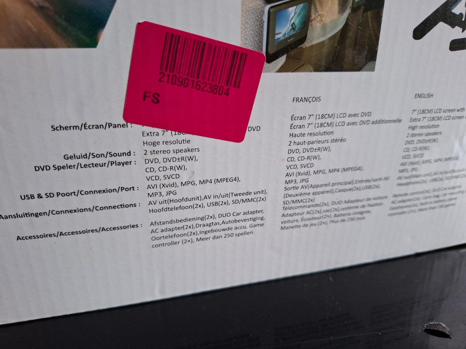Salora Draagbare DVD Speler met 2 Schermen en Games, Draagbaar, Ophalen of Verzenden, Zo goed als nieuw, Overige merken