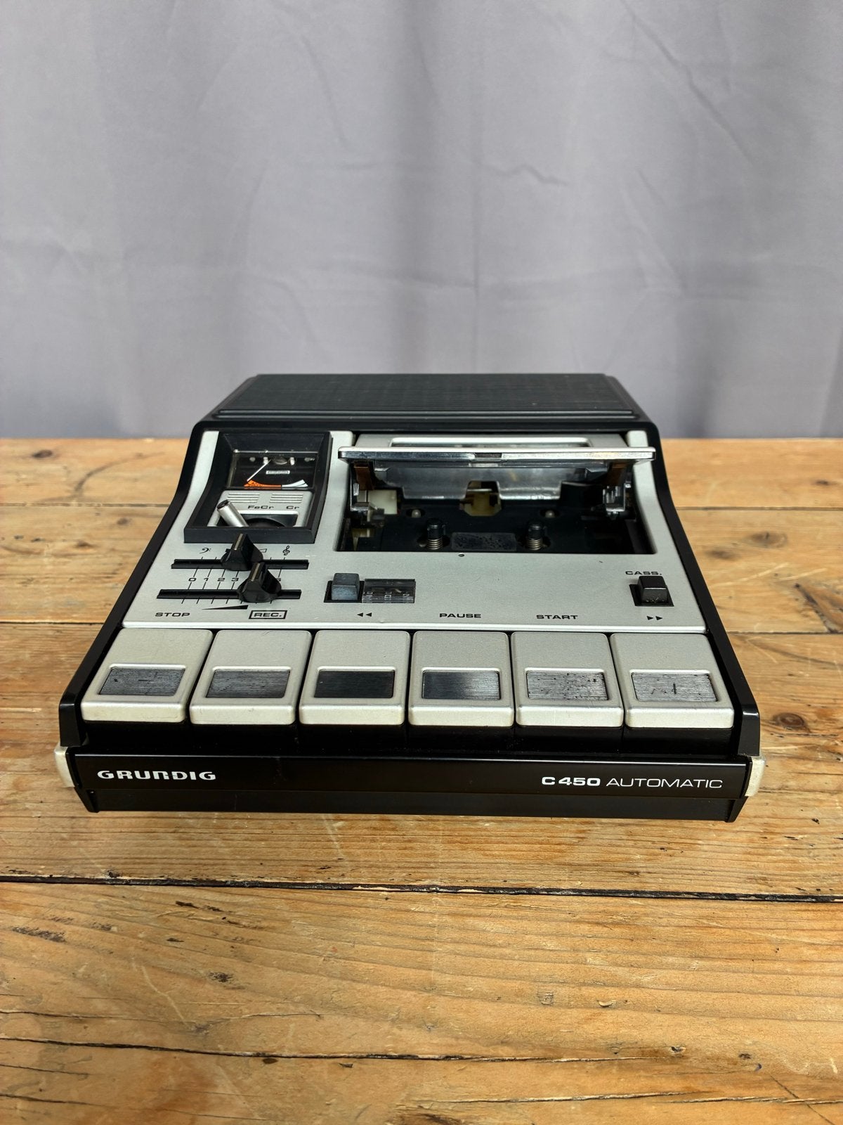Vintage Grundig C450 Automatic Cassette Recorder, Ophalen of Verzenden, Enkel, Overige merken, Tape counter