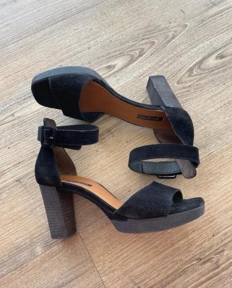 Sandaal hakken Paul Green maat 38, Kleding | Dames, Schoenen, Zwart, Zo goed als nieuw, Sandalen of Muiltjes, Ophalen of Verzenden