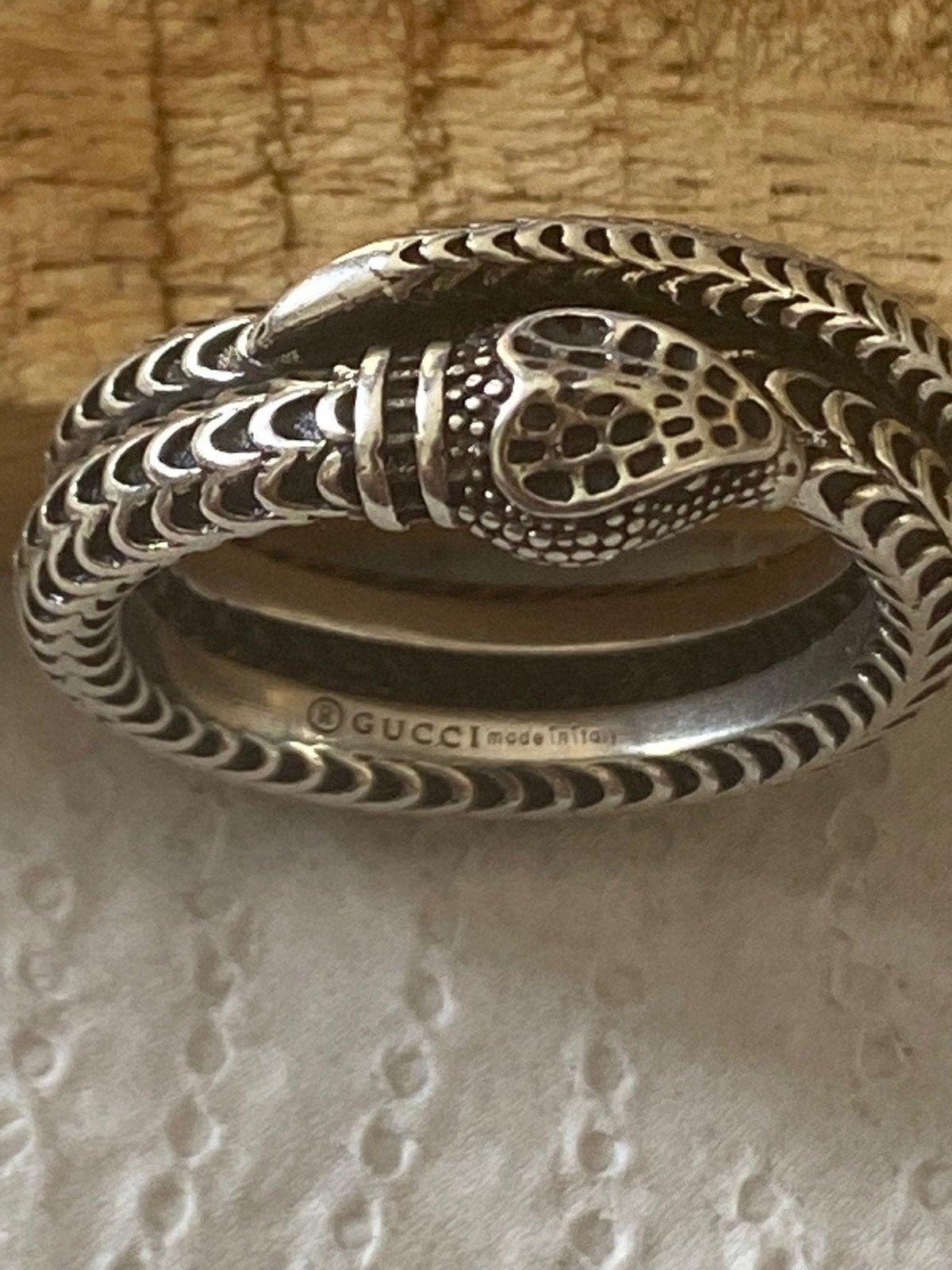 Gucci Garden Snake Ring Zilver 925, 20 of groter, Ophalen of Verzenden, Zo goed als nieuw, Dame of Heer