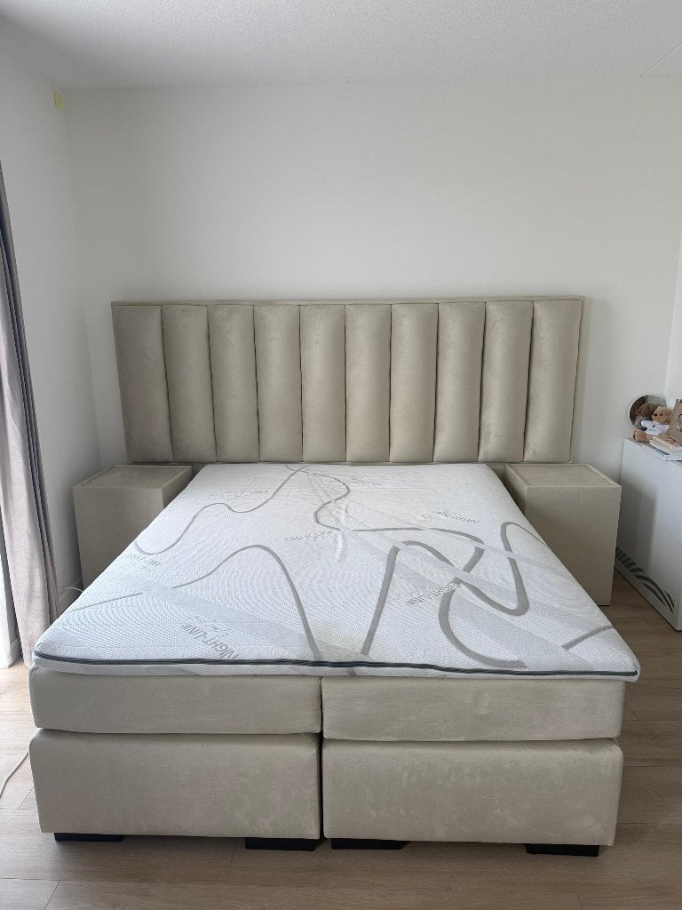 Boxspring bed, Ophalen, Tweepersoons, 160 cm, Hotel chique